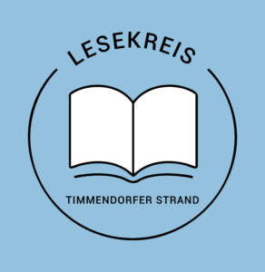 Logo Lesekreis Das Lesekreis-Logo: Blauer Hintergrund, in der Mitte ein Buchsymbol mit Kreis drumherum